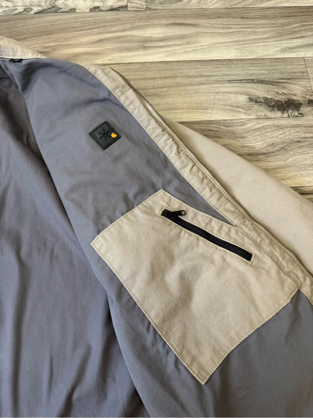 Carhartt Men's Flint Jacket in Tank Size 2XL Full Zip Collared Lined